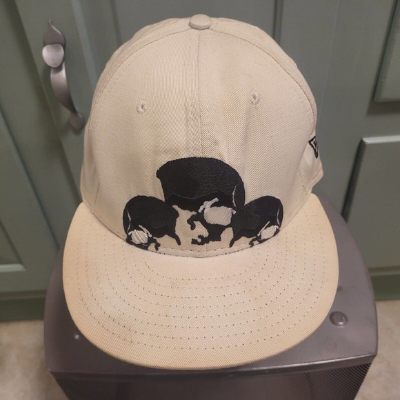 VTG 90s New Era 59Fifty Pittsburgh Pirates 3 Triple Skulls USA Hat Cap Lot 7 3/8 - Picture 8 of 12